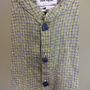 Flax Green Plaid Casual Button Down Shirt
